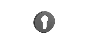 Rozeta Aprile R slim 7mm czarna BK wkładka