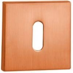 Rozeta VDS kwaratowa R67F miedź satyna klucz 