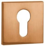 Rozeta VDS kwaratowa R67F miedź satyna wkładka