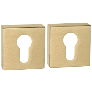 Rozeta kwadratowa QR5 mosiądz matowy S26 wkładka