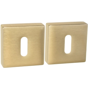 Rozeta kwadratowa QR5 mosiądz matowy S26 klucz