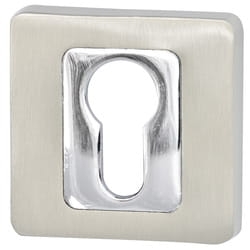 Rozeta VDS kwadratowa R62 nikiel satyna/chrom wkładka