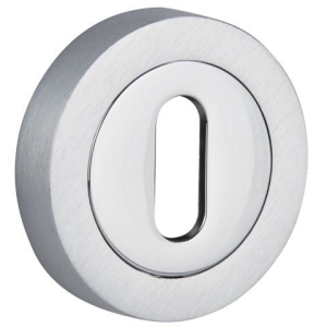 Rozeta VDS okrągła R1 chrom/chrom satyna klucz