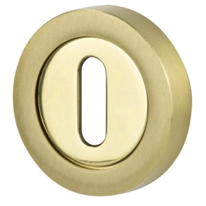 Rozeta VDS okrągła R1 złoty/złoto satyna klucz