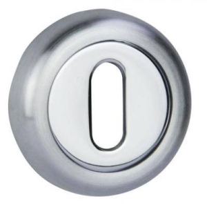 Rozeta VDS okrągła R2 chrom/chrom satyna klucz