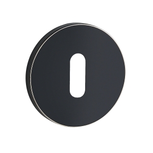 Rozeta SLIM R17 czarny matowy/złoty klucz