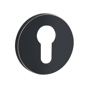 Rozeta SLIM R17 czarny matowy/złoty wkładka